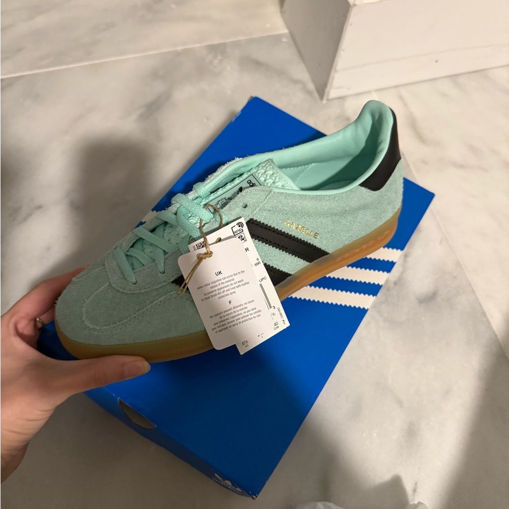Adidas Gazelle Indoor 'Clear Mint’ Unisex Suede Sneakers